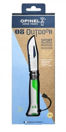 Нож Opinel №8 Fluo Green, зеленый, 002319