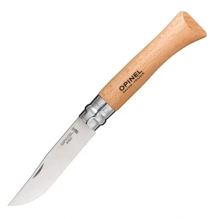 Нож Opinel №10, нержавеющая сталь, рукоять из бука, блистер 001255 ( В зип пакете)