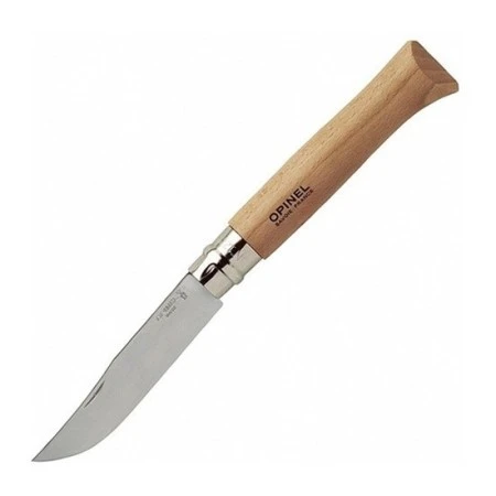 Нож Opinel №12, нержавеющая сталь, рукоять из бука, 001084 (На заточке зазубрины, сколы, царапины)