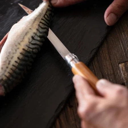 Нож филейный Opinel №15, нержавеющая сталь, рукоять оливковое дерево