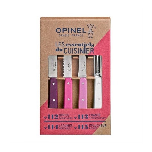 Набор ножей Opinel Les Essentiels Primarosa, нержавеющая сталь, (4 шт./уп.), 001736