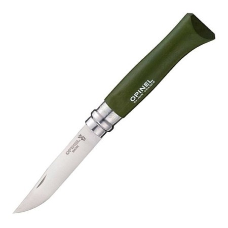 Нож Opinel №8 Trekking, нержавеющая сталь, хаки, блистер, 001980 (Витринный образец)