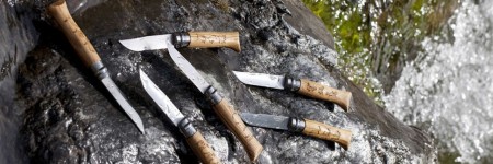 Набор в деревянной коробке из 6 ножей Opinel №8 Animalia, нержавеющая сталь, рукоять дуб, гравировка, 001637