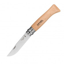Нож Opinel №8, нержавеющая сталь, рукоять из бука, чехол, картонная коробка