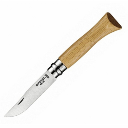 Нож Opinel №6, нержавеющая сталь, дубовая рукоять в картонной коробке