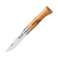 Нож Opinel №6, углеродистая сталь, рукоять из дерева бука, блистер, 000415