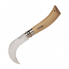 Нож садовый Opinel №10, нержавеющая сталь, с изогнутым лезвием, коробка