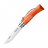 Нож Opinel №7 Trekking, нержавеющая сталь, кожаный темляк, оранжевый, 001443