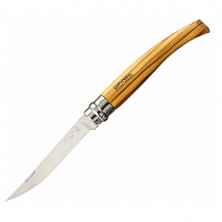 Нож филейный Opinel №10, нержавеющая сталь, рукоять оливковое дерево, 000645
