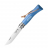 Нож Opinel №7 Trekking, нержавеющая сталь, кожаный темляк, синий, 001441